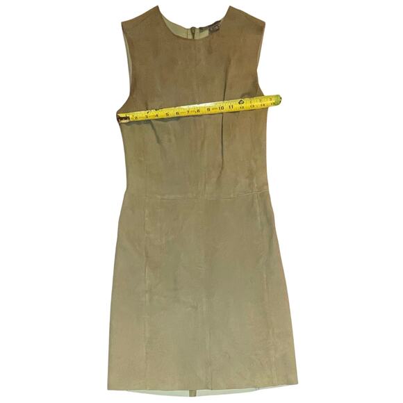Vince 100% Lamb Leather Dress Sz 2 Green – Excellent Condition w/ Pockets luxury - Picture 5 of 12